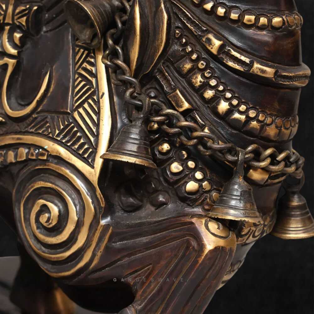 Premium handcrafted brass Nandi idol for gifting and decor