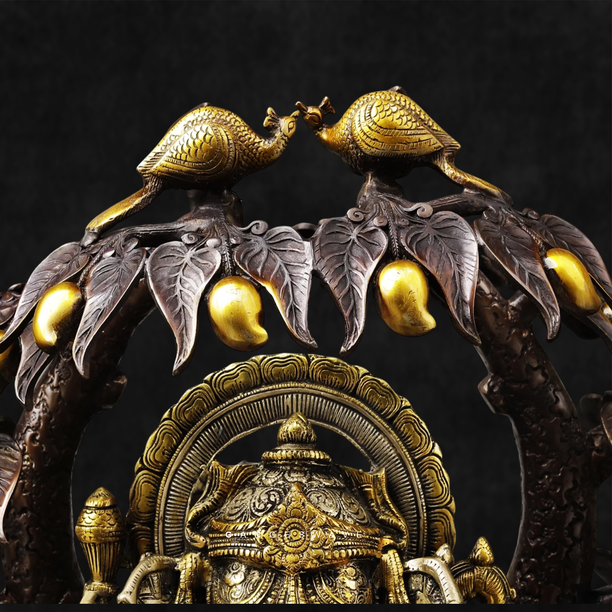 Handcrafted Vintage Finish Lord Ganesha Idol - 29 inches - Image 3