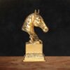 Luxury Brass Horse Bust Showpiece with Antique Finish