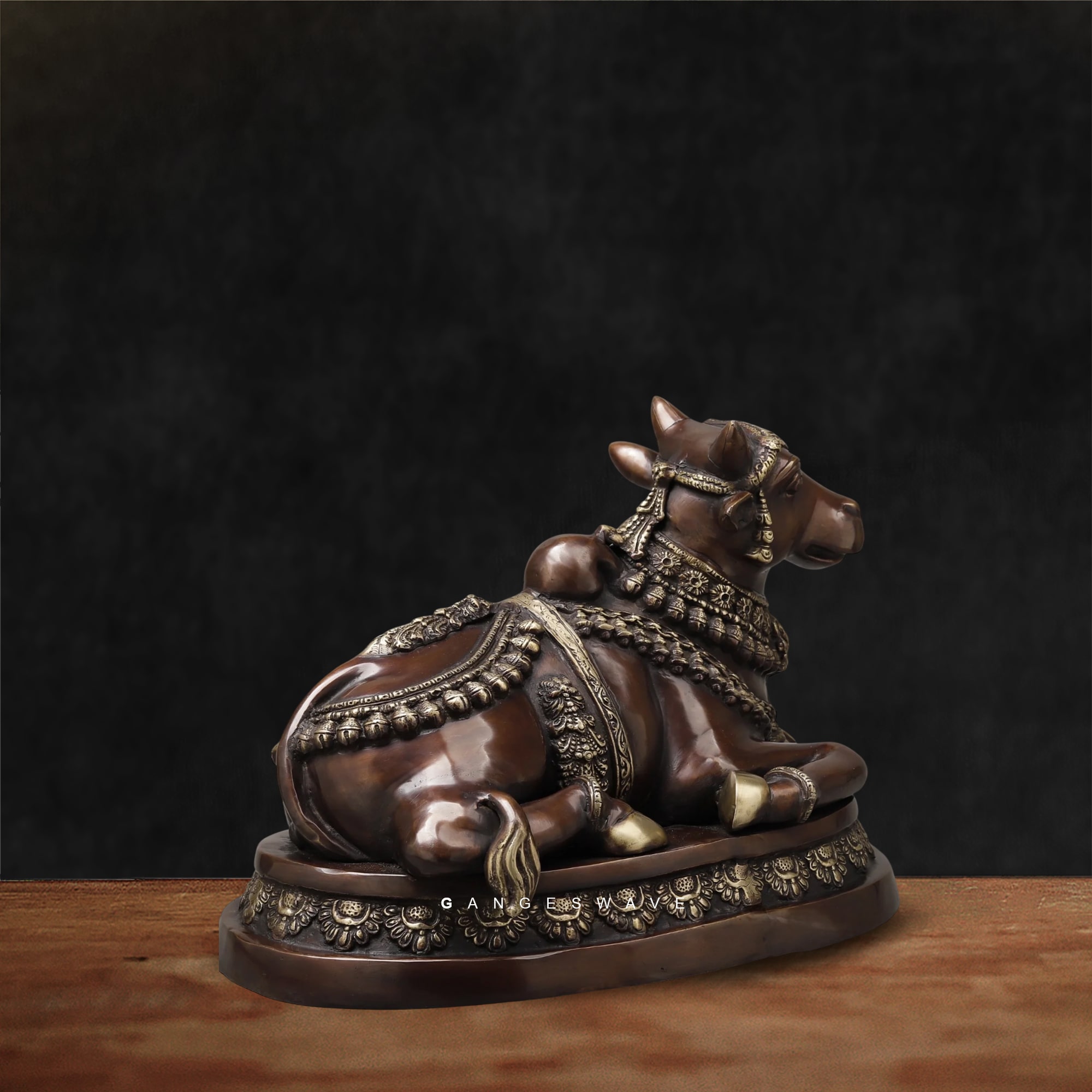 Brass Nandi Ji Idol for Home Temple - 22 inches - Image 3