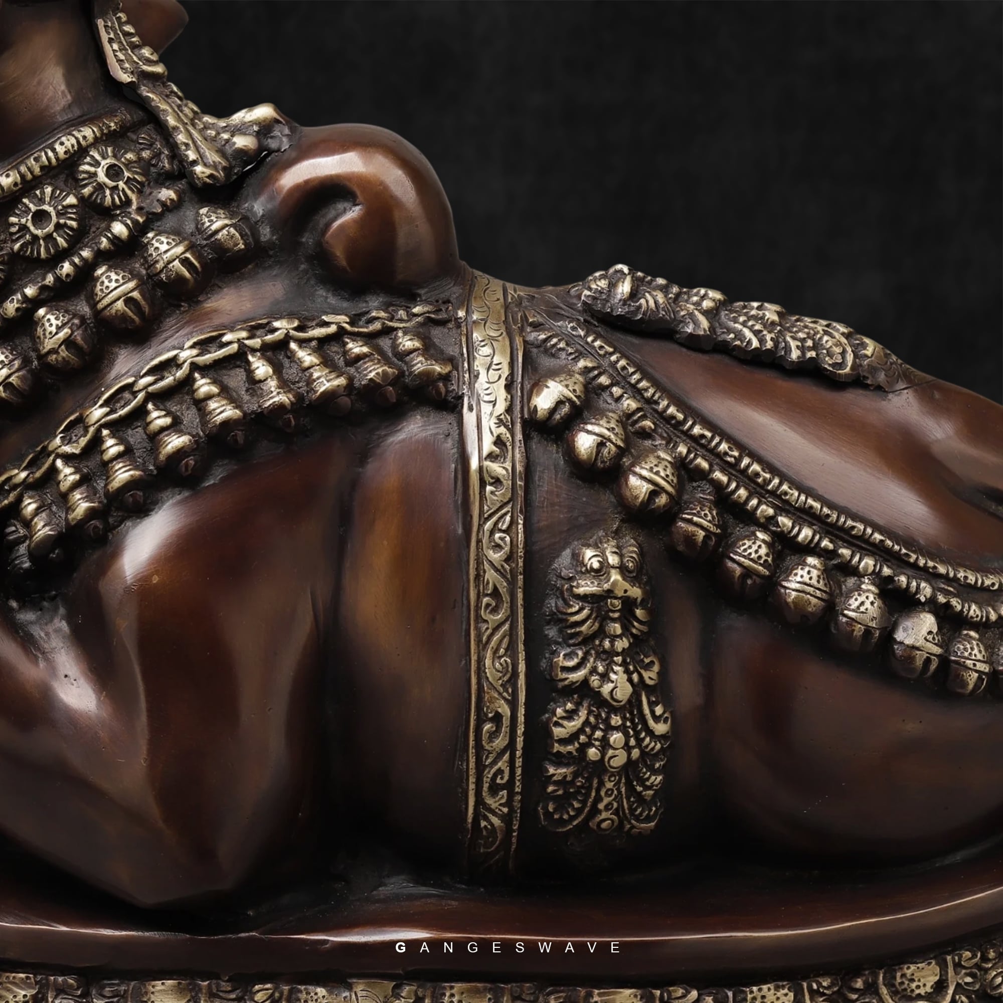 Brass Nandi Ji Idol for Home Temple - 22 inches - Image 6