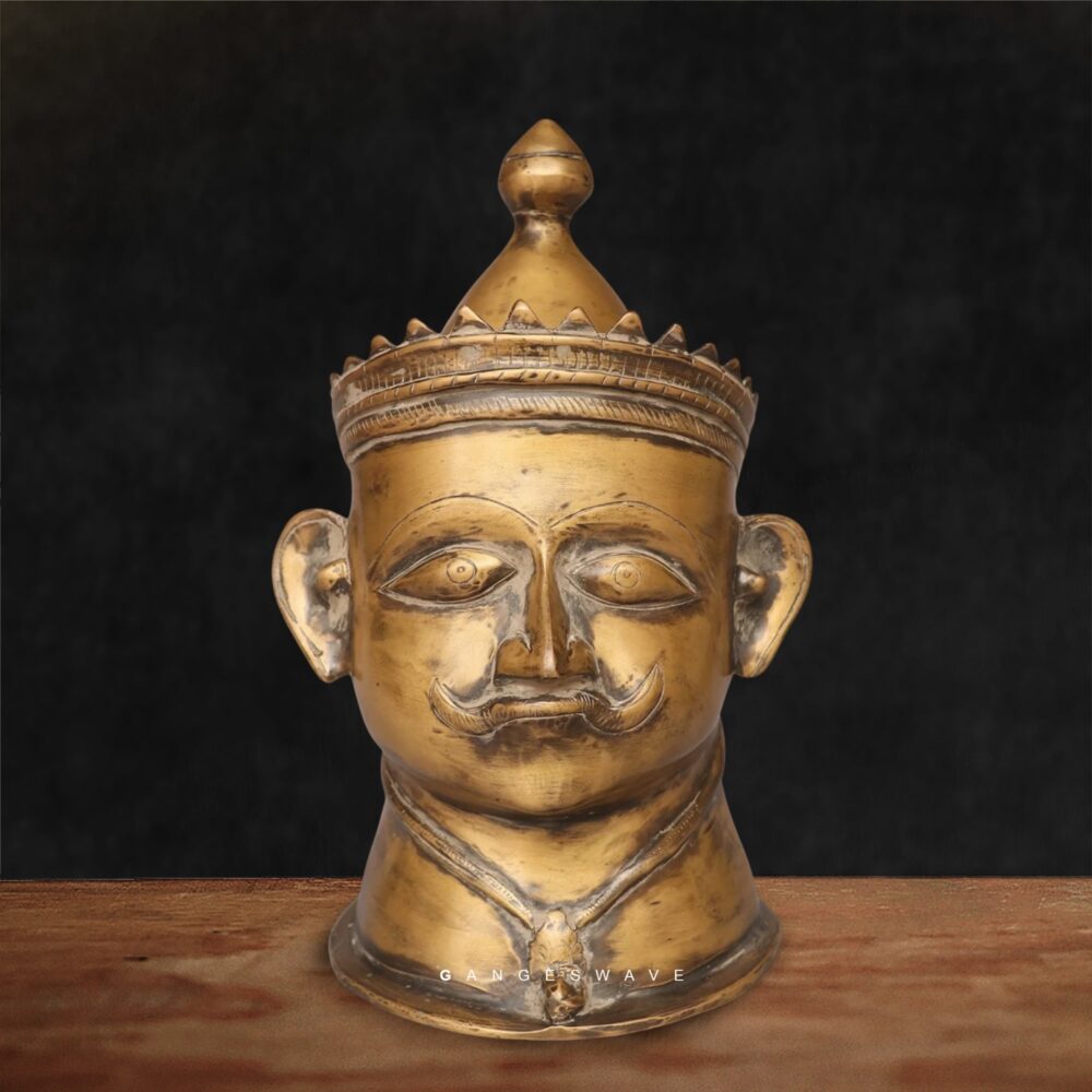 Brass Shiva Mukhalingam Idol with Vintage Finish