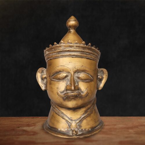 Brass Shiva Mukhalingam Idol with Vintage Finish