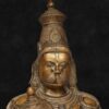 Brass standing Hanuman idol in Anjali Mudra vintage bronze finish