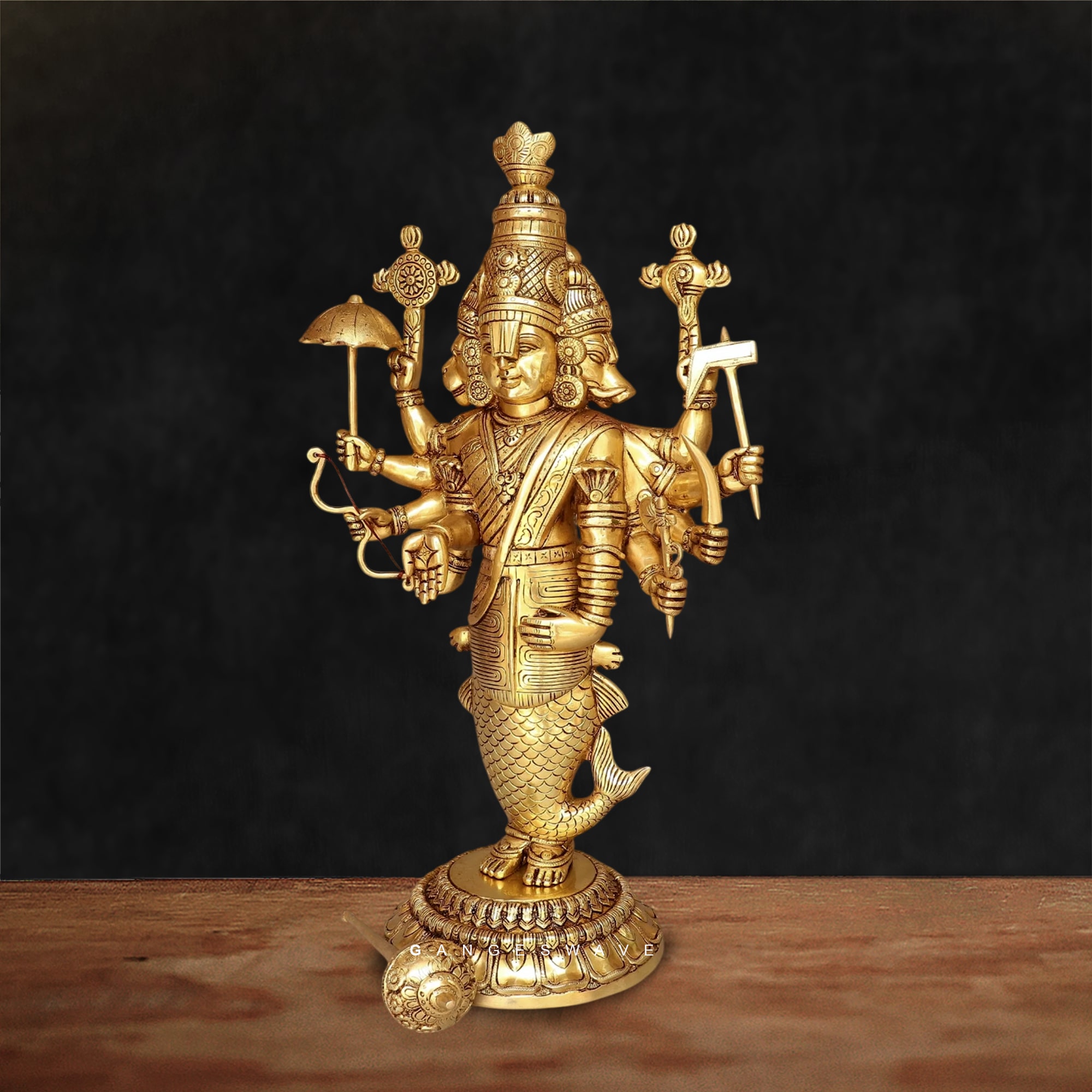 Exquisite Brass Vishnu Dashavatara Murti - 24 inches - Image 7