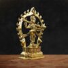 Handcrafted Brass Gajasurasamhara Murti for Temple & Home Decor