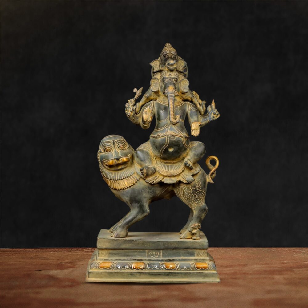 Heramba Artisanal Ganapati Brass Statue - 24 inches