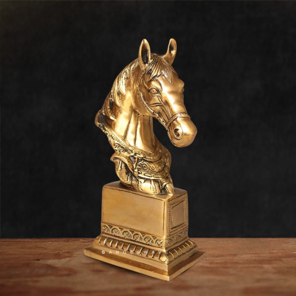 Brass Animal Sculpture – Horse Head Decorative Showpiece