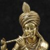 Divine brass Krishna statue for puja and home temple