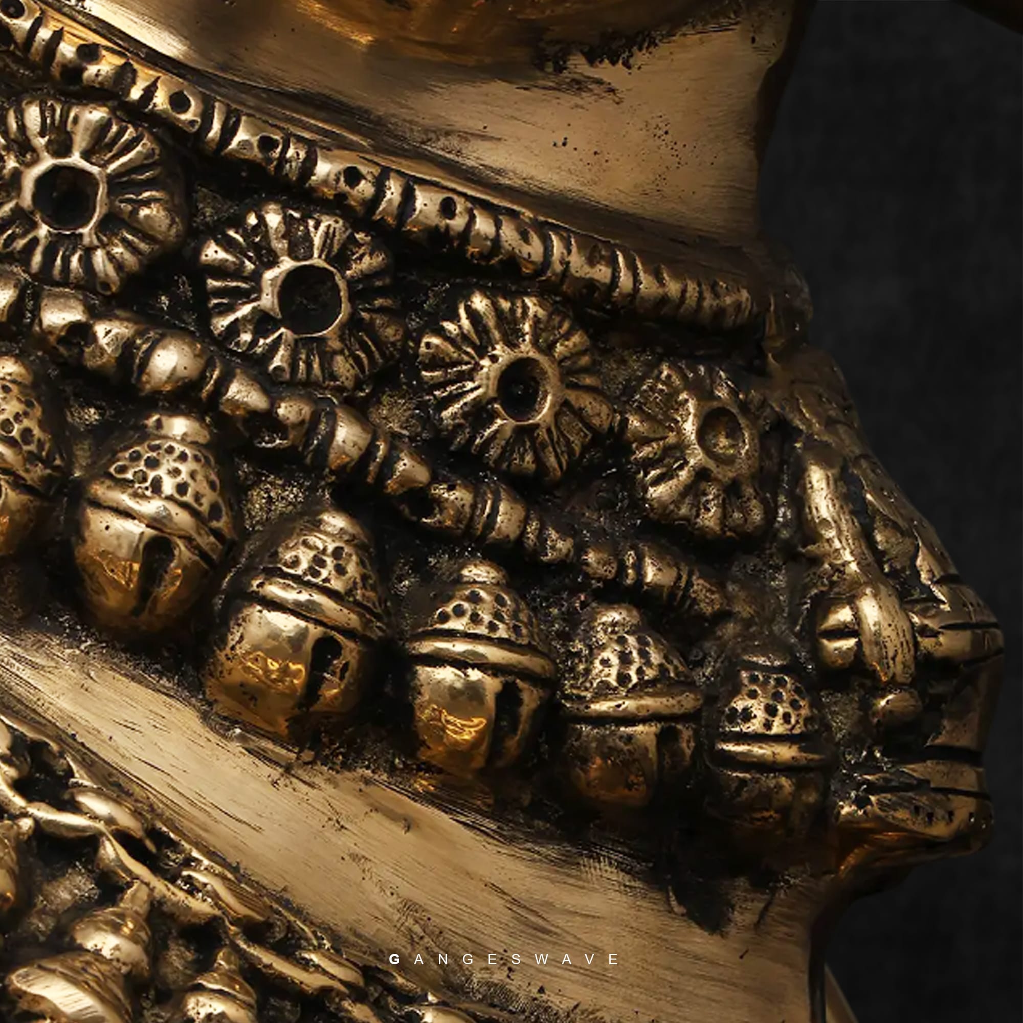 Brass Golden Nandi Ji Idol for Home Temple - 22 inches - Image 4
