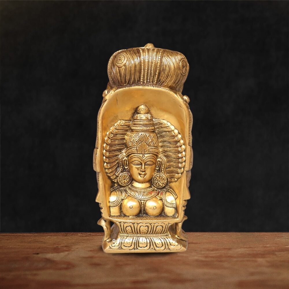 Shiva Parvati Brass Idol – Sacred Hindu Figurine for Home Temple
