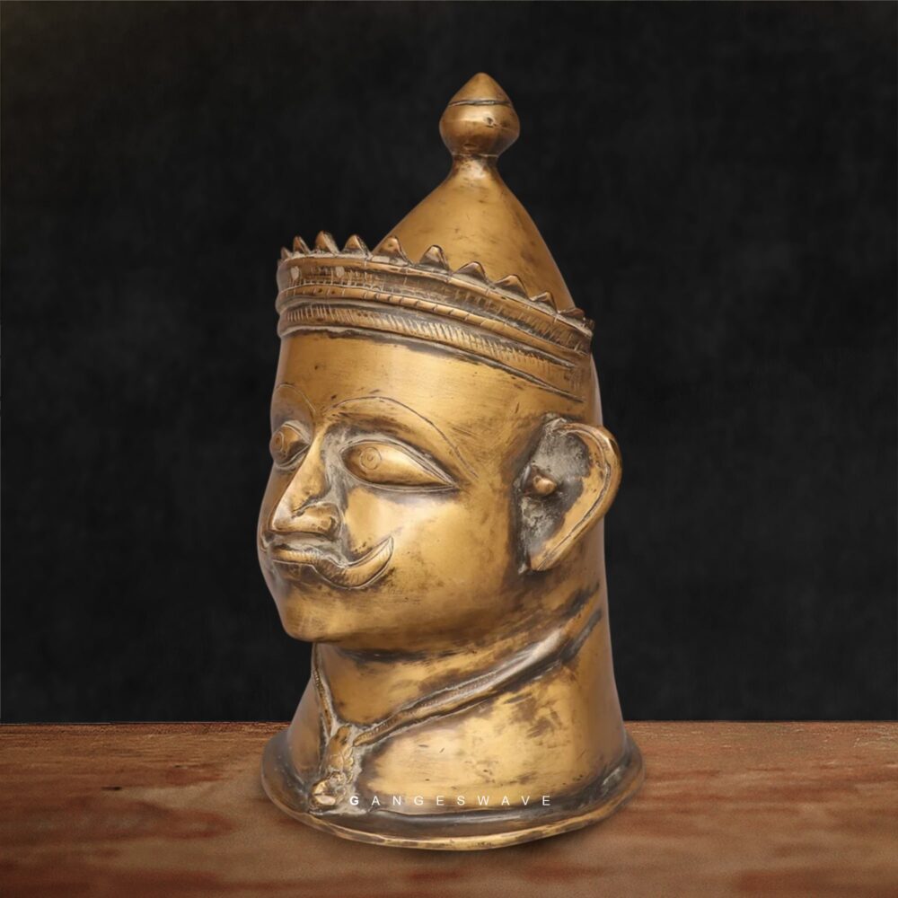 Premium Brass Shiva Idol in Mukhalingam Form – Religious and Decorative Statue