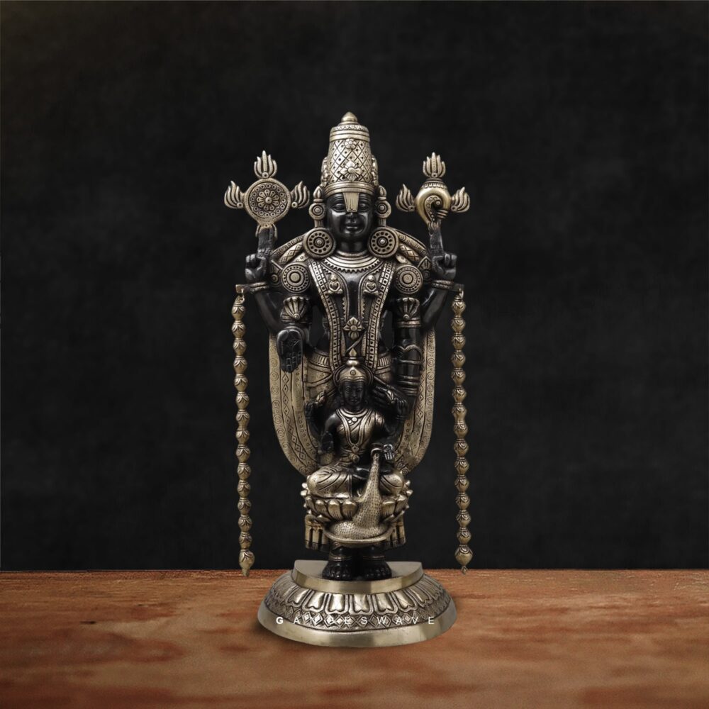 Tirupati Balaji with Padmavati Brass Idol - 28 inches