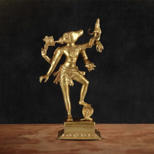 Vishnu Varaha Brass Statue - 18 inches