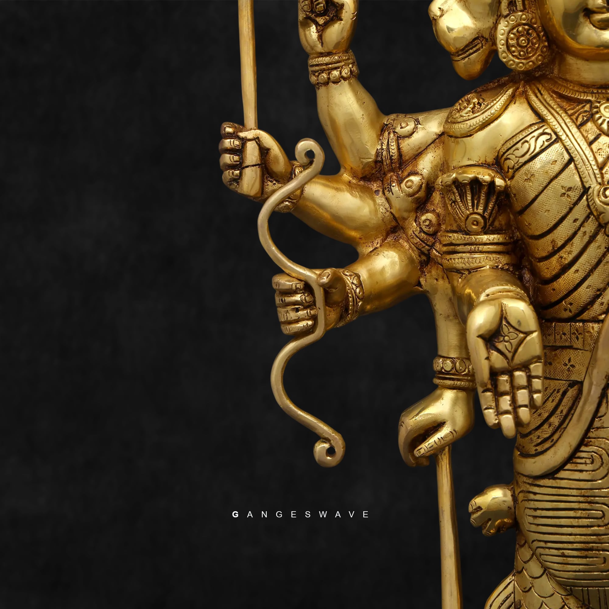 Exquisite Brass Vishnu Dashavatara Murti - 24 inches - Image 8