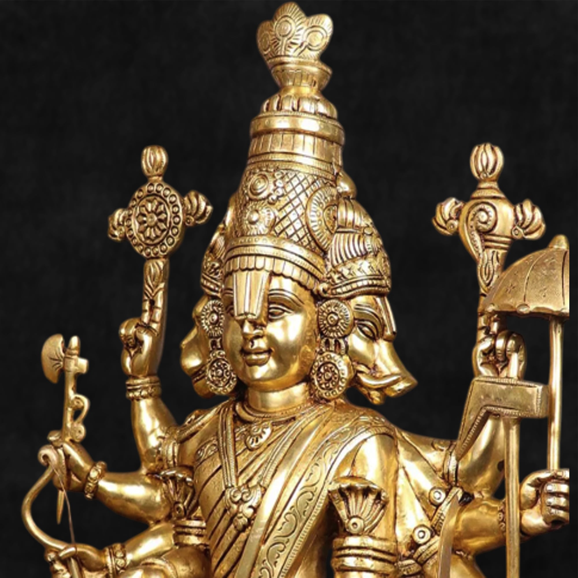 Exquisite Brass Vishnu Dashavatara Murti - 24 inches - Image 3