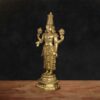 Antique Finish Brass Lord Vishnu Idol for Home and Office