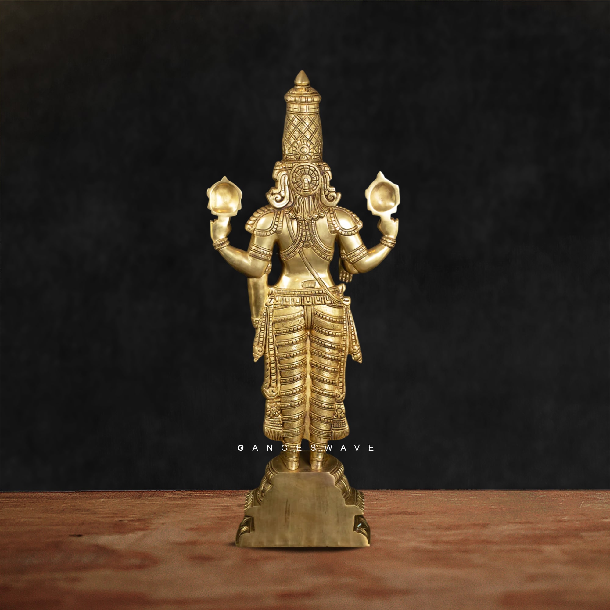 Brass Lord Vishnu Murti - 33 inches - Image 3