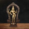Brass Ardhanarishvara Idol with Prabhavali