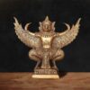 Handcrafted Brass Garuda Idol with Intricate Detailing