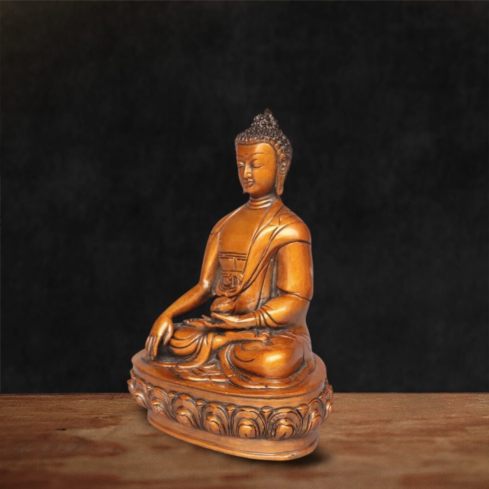 Pure Brass Buddha Figurine in Earth Touching Pose – Meditation and Vastu-friendly idol
