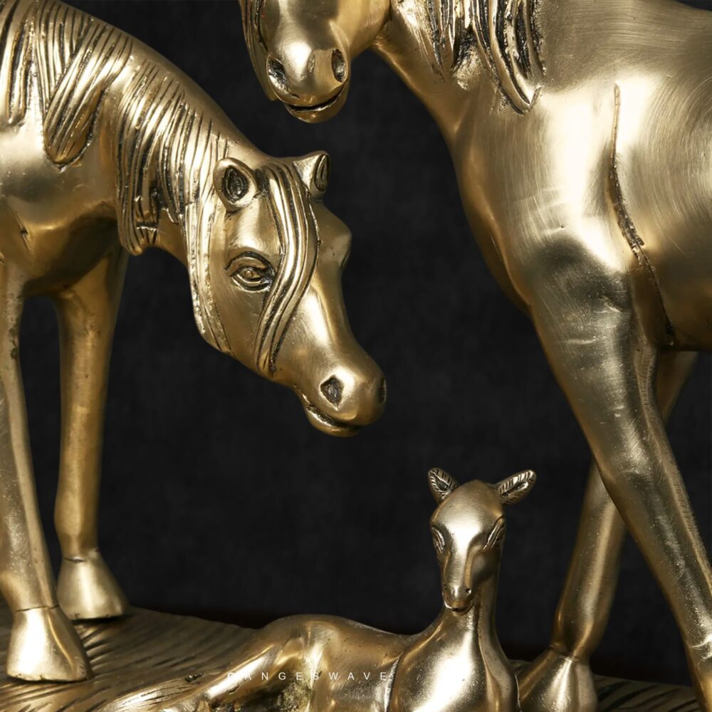 vastu feng shui horse brass showpiece