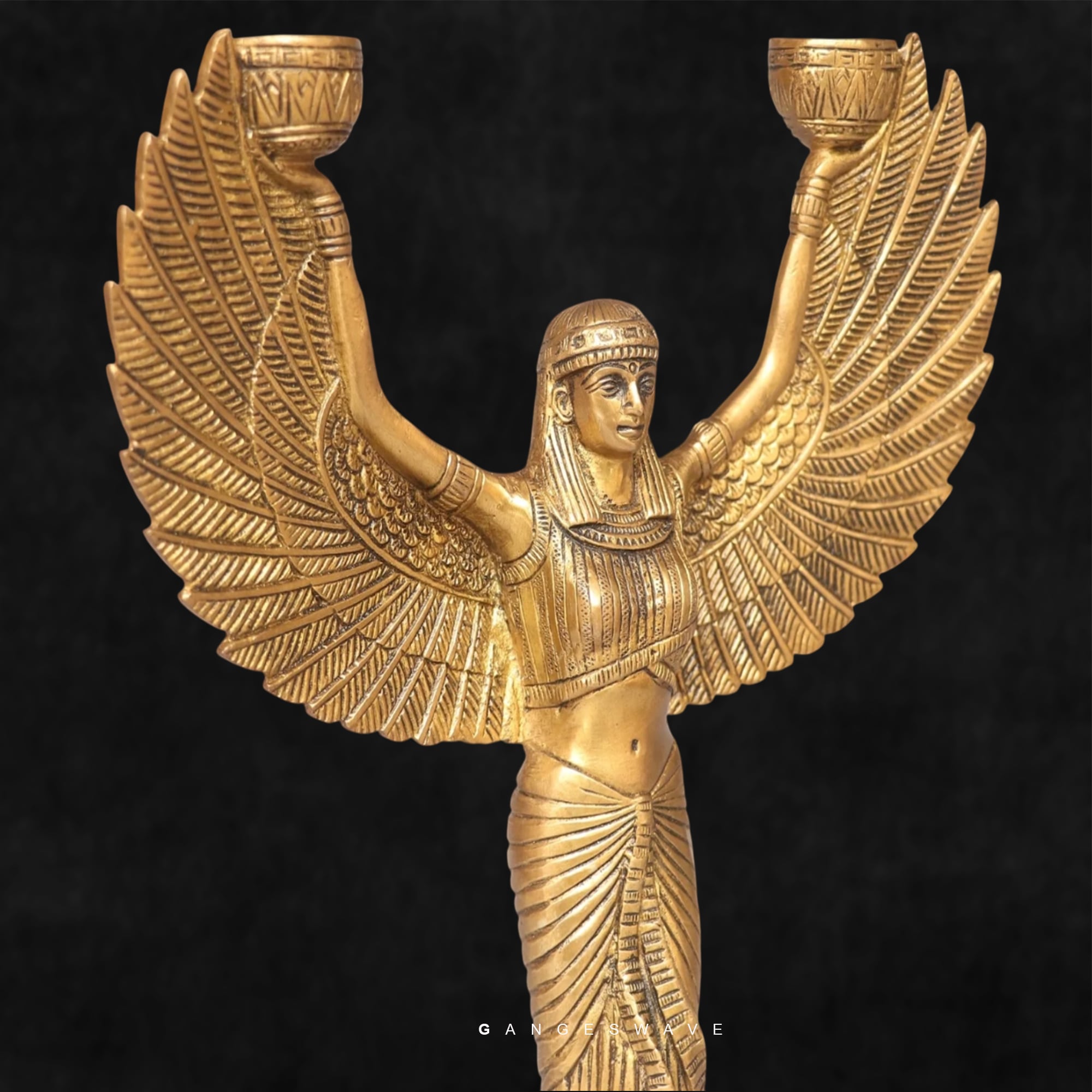 Victorian Brass Candle Stand | Artistic Brass Decor - Image 6