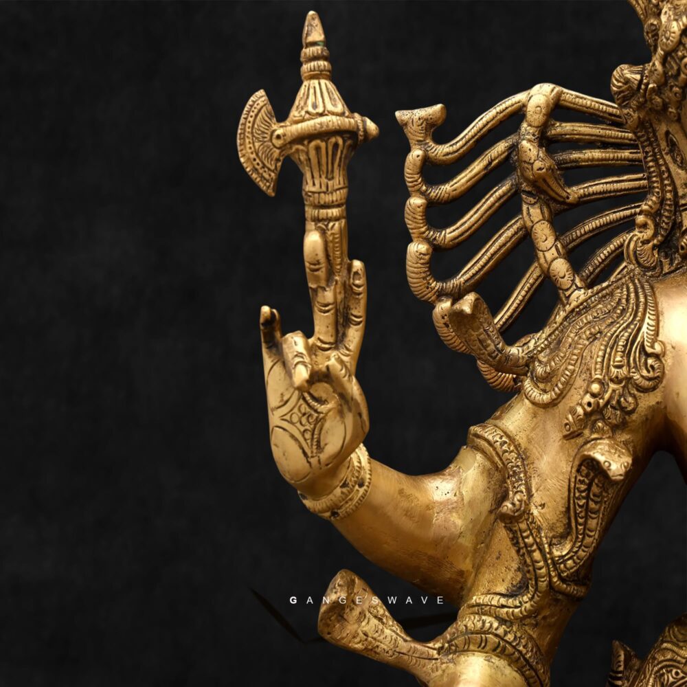 Divine Ardhanarishvara Brass Statue Symbolizing Balance and Harmony