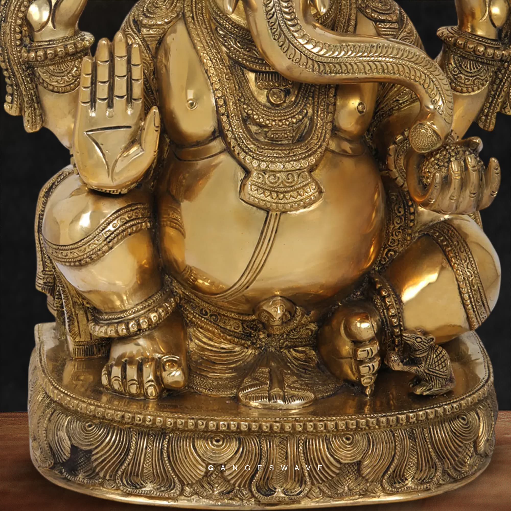 Brass Ganeshji Murti for Home - 19 inches - Image 4