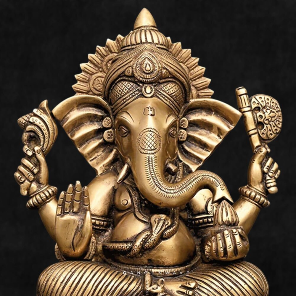 Premium Brass Ganpati Murti – Spiritual & Decorative Idol