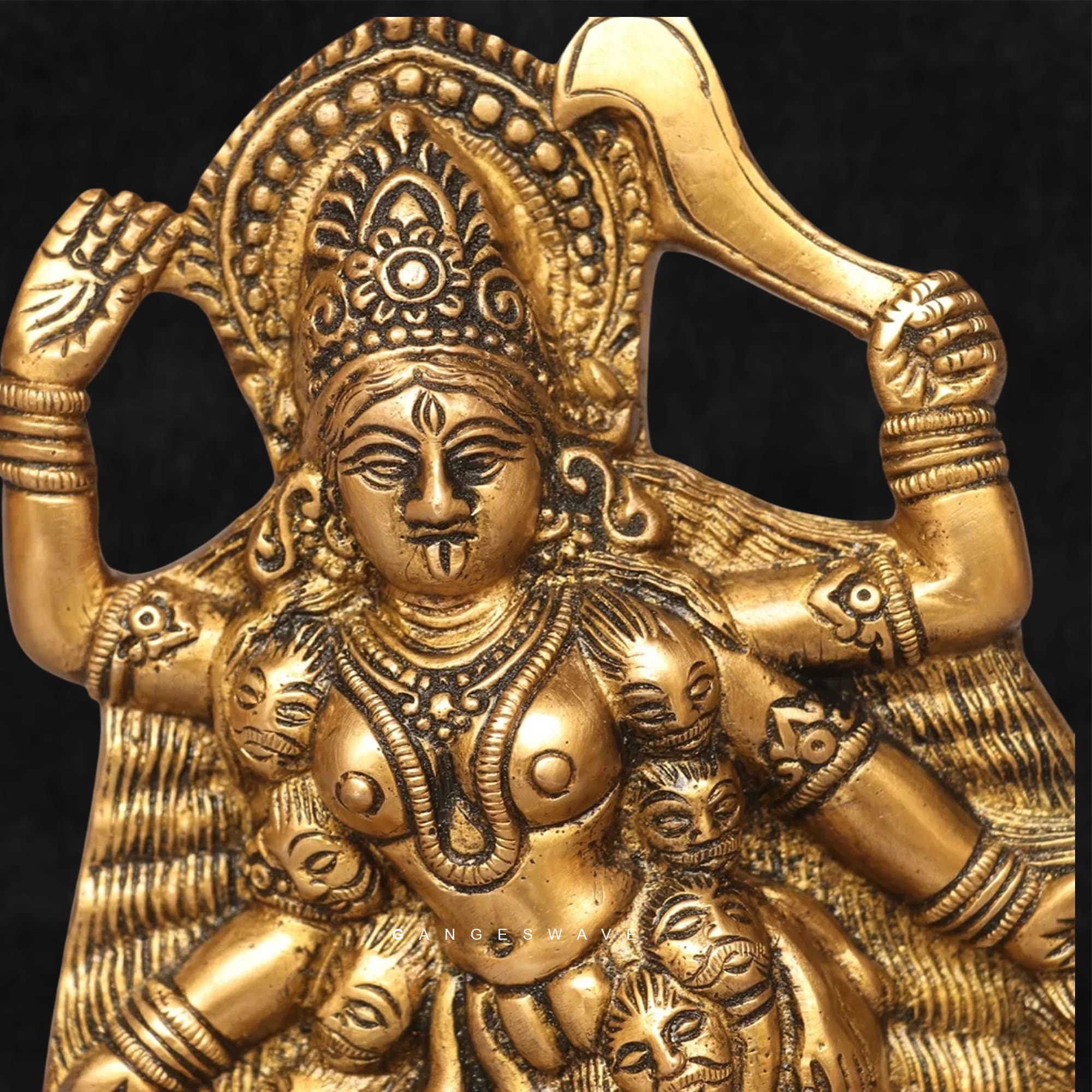 Premium Brass Maa Kali Sculpture for Housewarming and Navratri