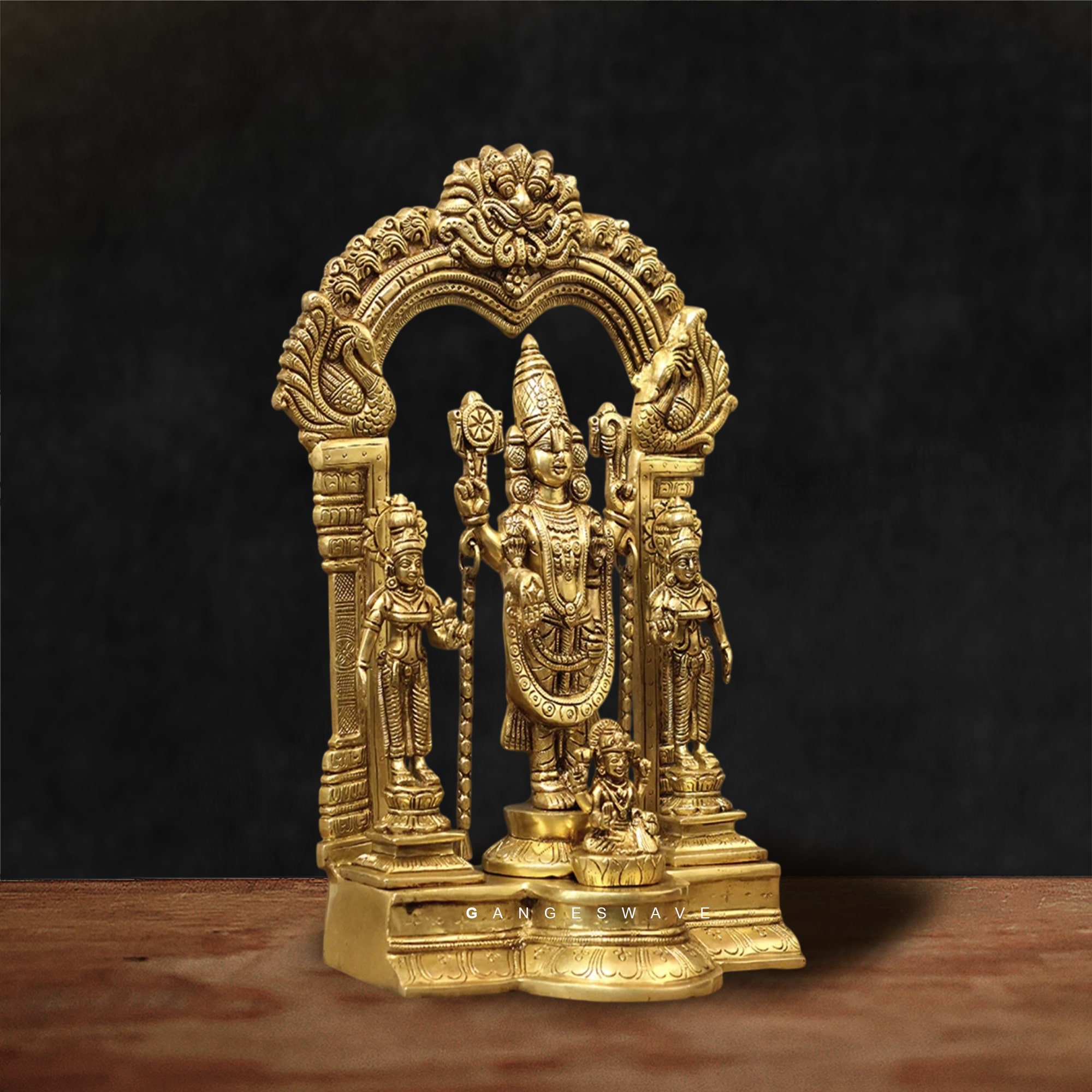 Balaji Venkateshwara Idol with Bhu Devi, Shri Devi and MaLakshmi - Image 4