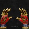 Handcrafted Brass Lady Hand Sculpture for Home Décor