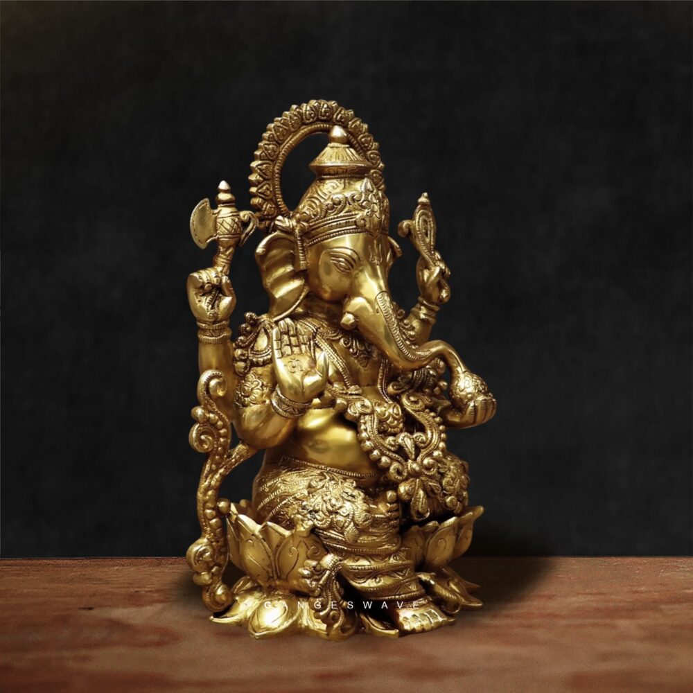 Handmade Brass Ganesh Murti for Pooja Room
