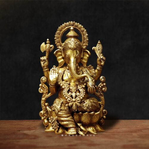 Brass Lord Ganesha Idol for Home Décor