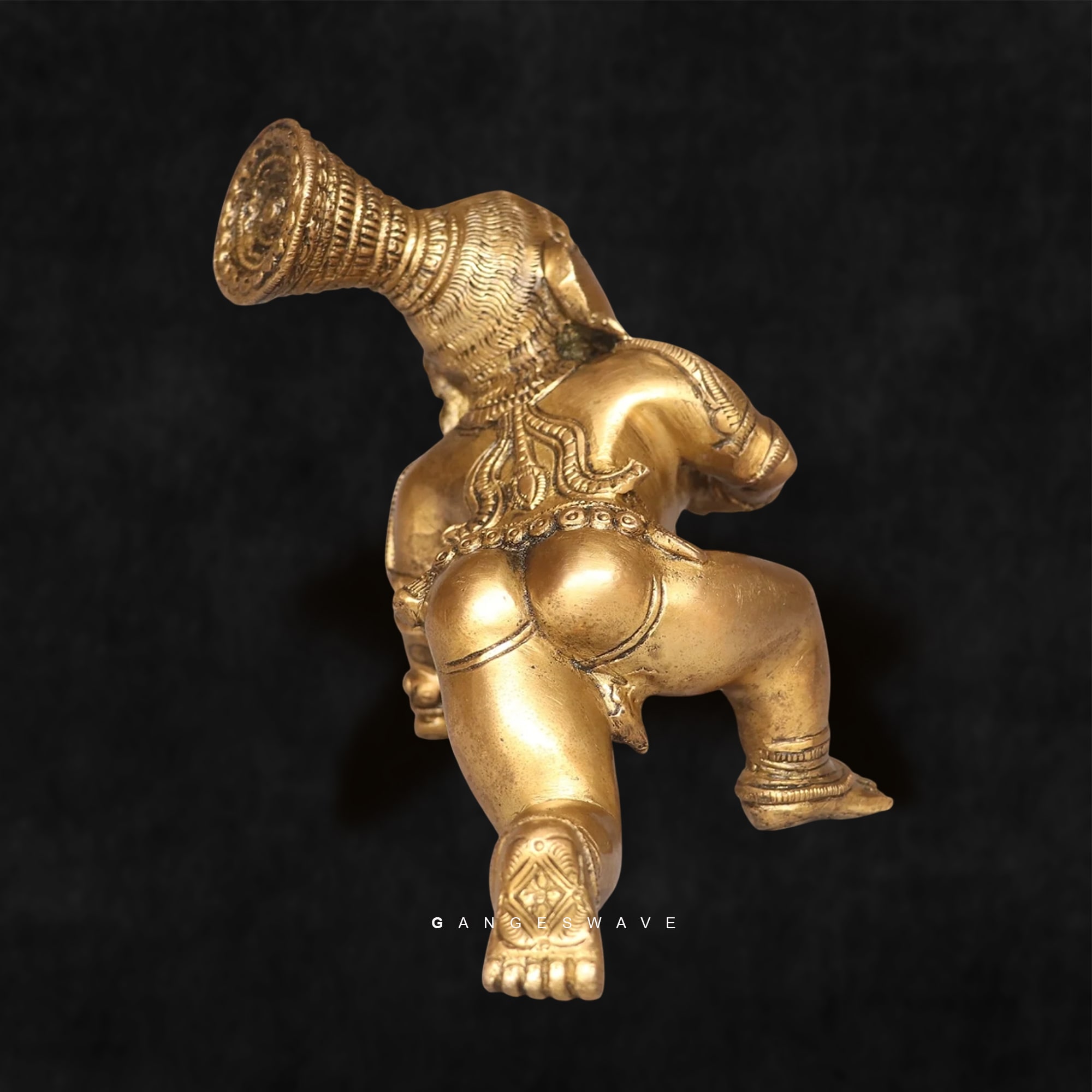 Handcrafted Brass Laddu Gopal Idol - Image 5
