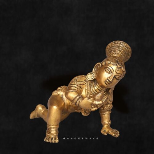 Handcrafted Brass Laddu Gopal Idol