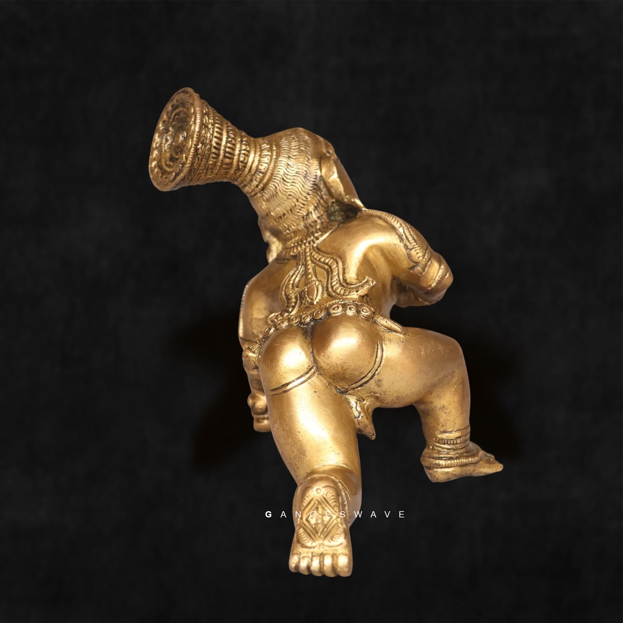 Handcrafted Brass Laddu Gopal Idol - Image 4