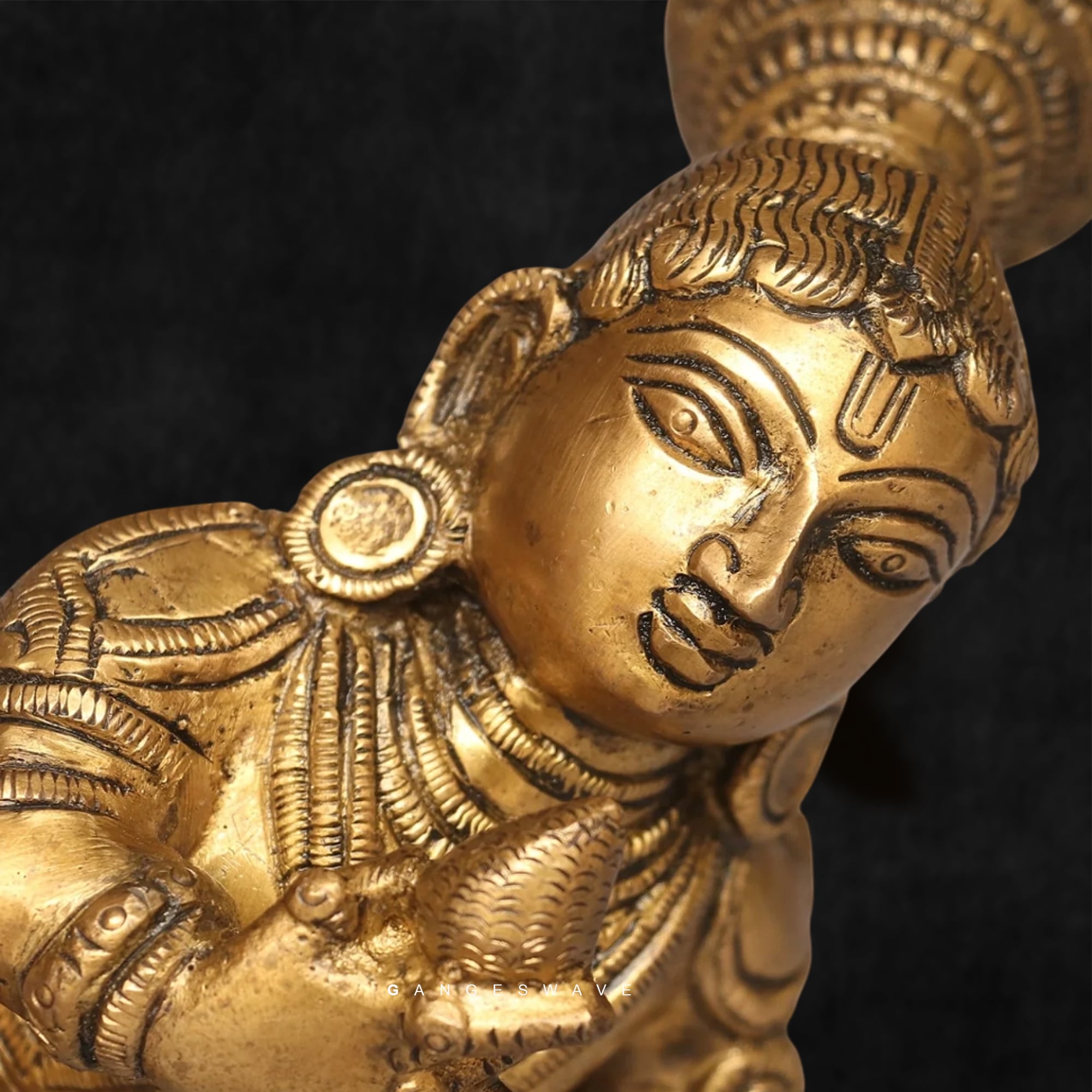 Handcrafted Brass Laddu Gopal Idol - Image 3