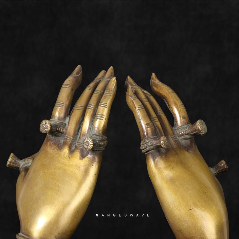 Pair of Brass Hands with Bangles and Rings – Artistic Home Accent