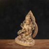 Goddess Saraswati brass figurine for home decor