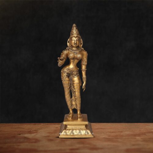 Goddess Parvati Brass Idol – Traditional South Indian Craftsmanship