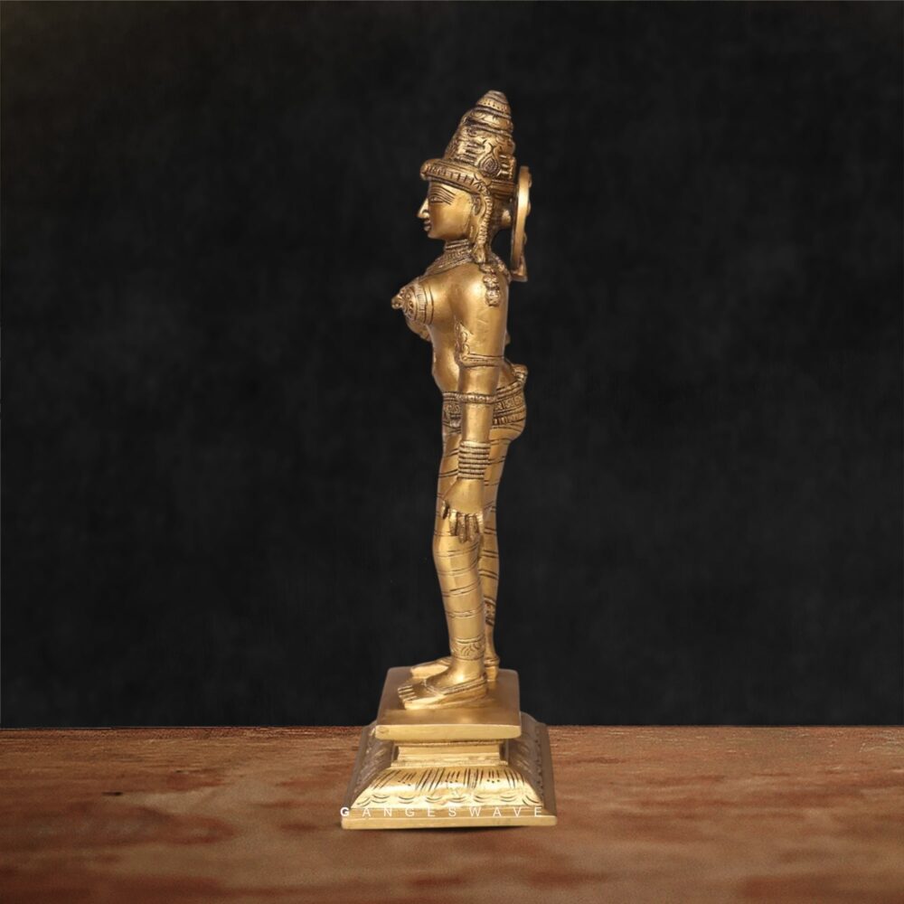 Goddess Parvati brass idol
