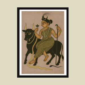 Parvati-Pattachitra-Art-Black-Frame