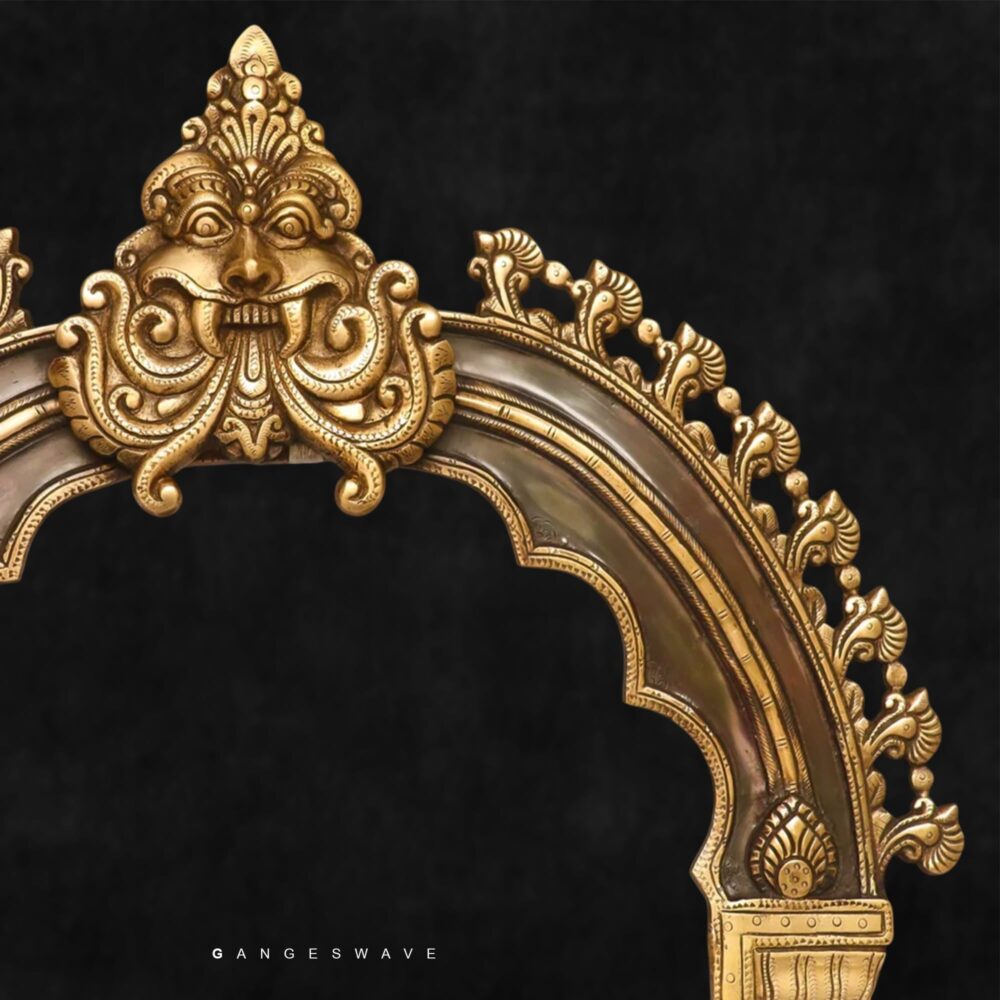 Brass temple prabhavali with Kirtimukha design