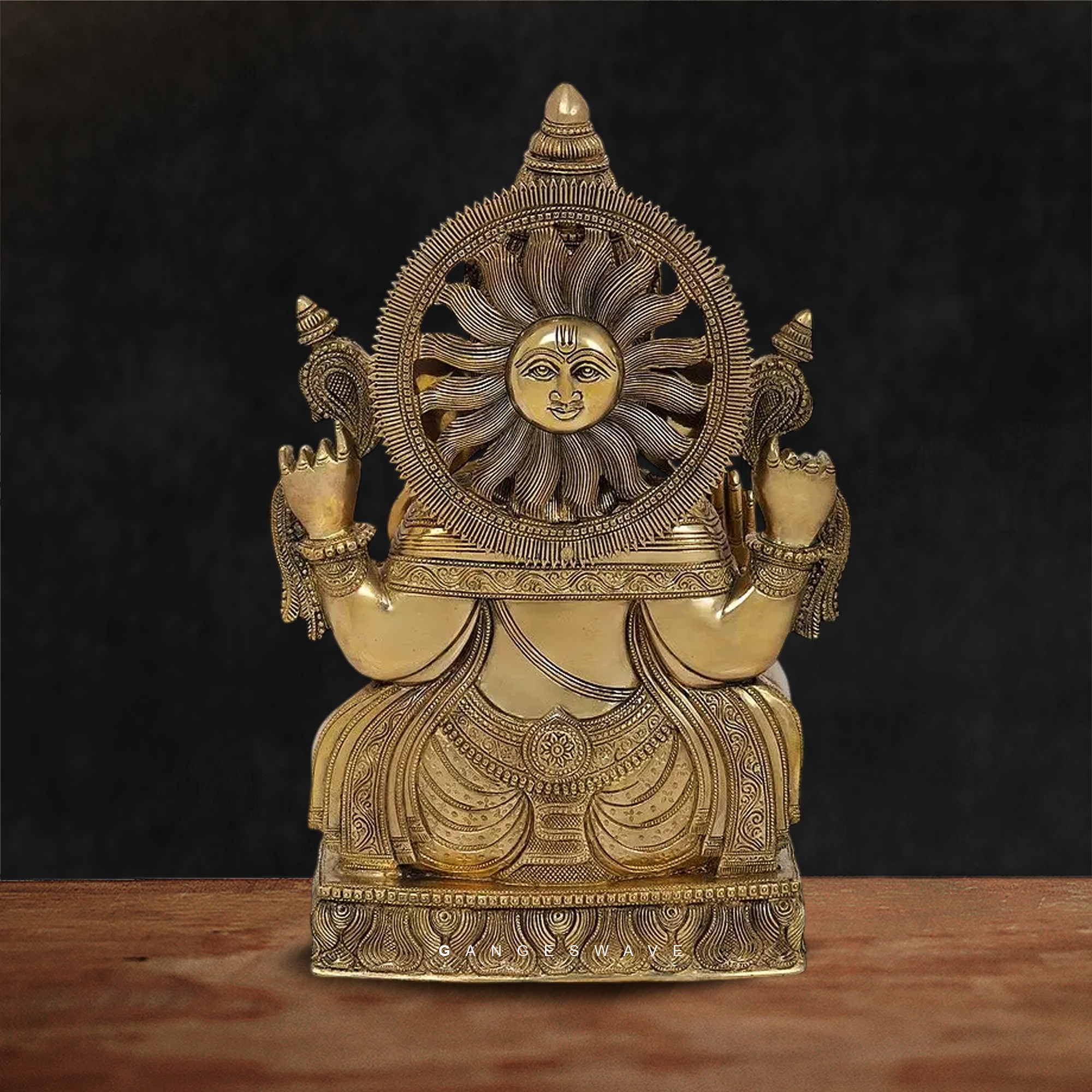 Brass Ganeshji Murti for Home - 19 inches - Image 2