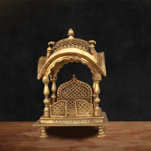 Superfine Brass Prabhavali Simhasan for Idols – Traditional Temple Altar