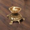 Brass turtle feng shui diya for prosperity and vastu