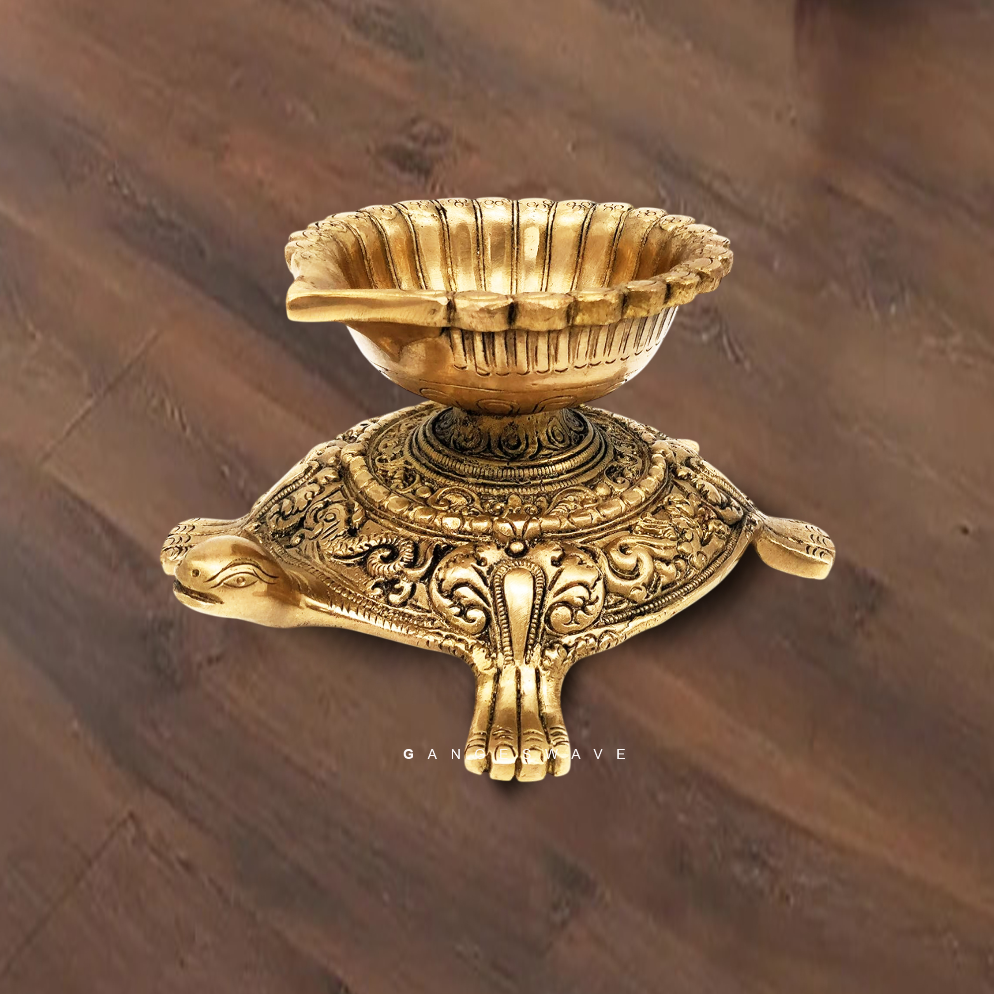Vastu brass turtle diya for wealth and positivity