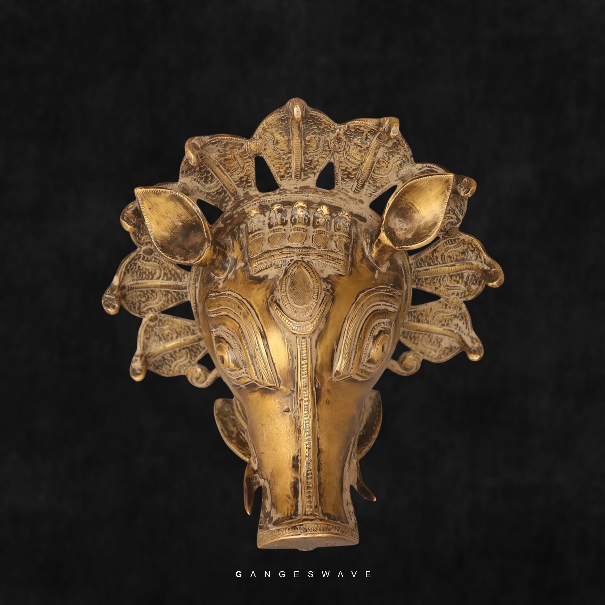 Varaha Brass Mask Wall Hanging - Image 2